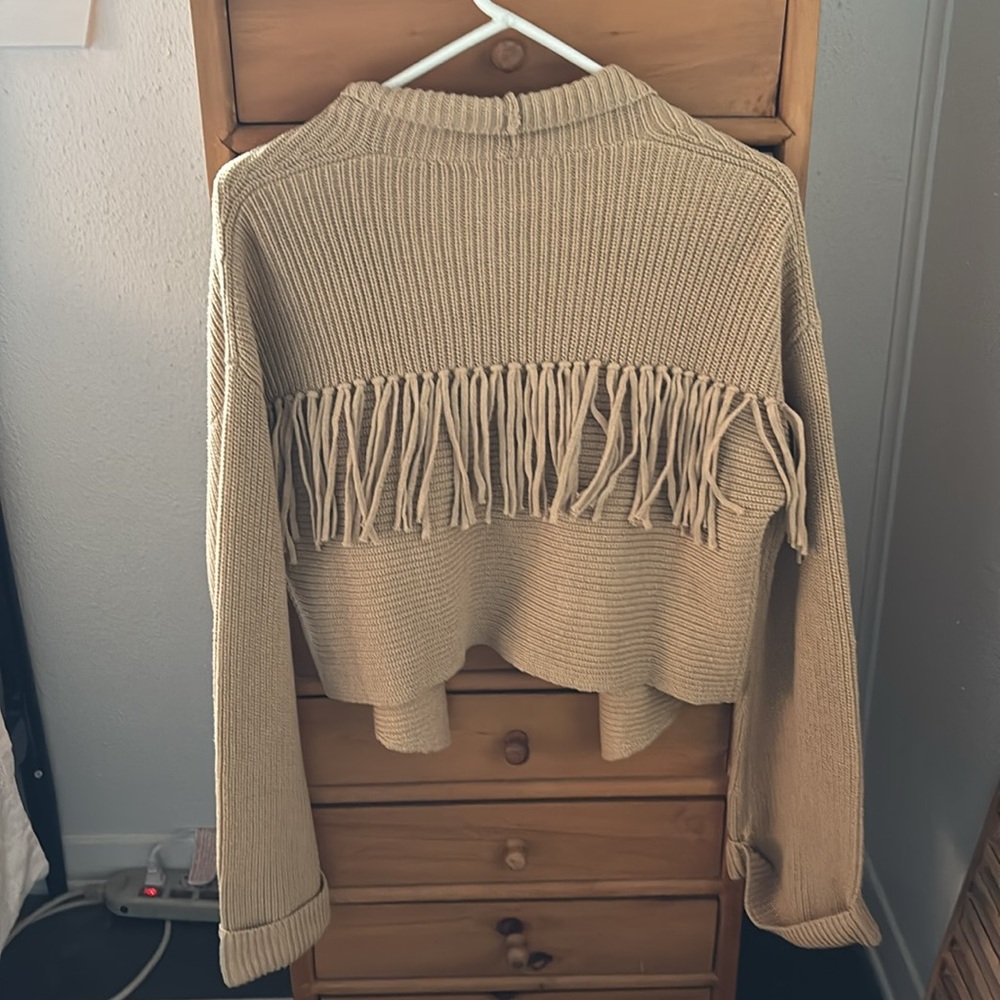 Andrea Jovine open cardigan with fringes in back